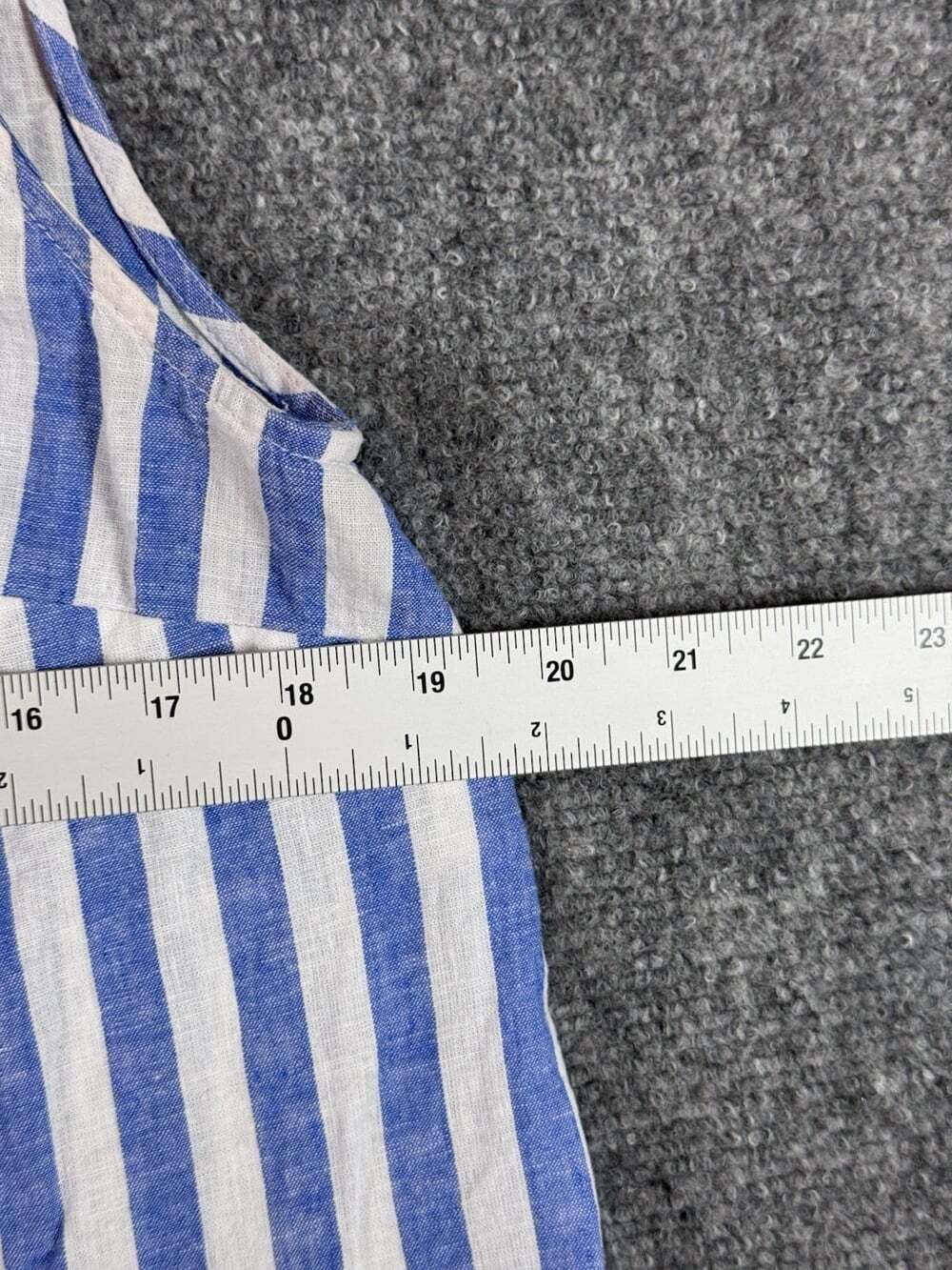 J.CREW Women’s Linen Cotton Woven Striped Button Front Tank Sleeveless Size M - Picture 4 of 7